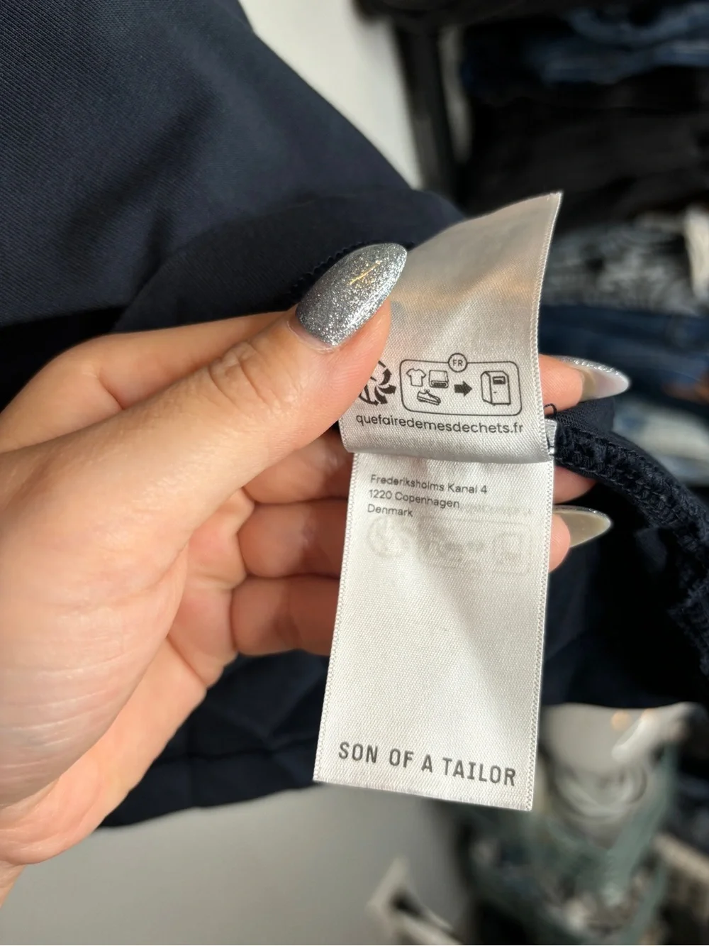 Son of a Tailor Cotton Hi-Neck T-Shirt Size 3 / US Small Deep Blue